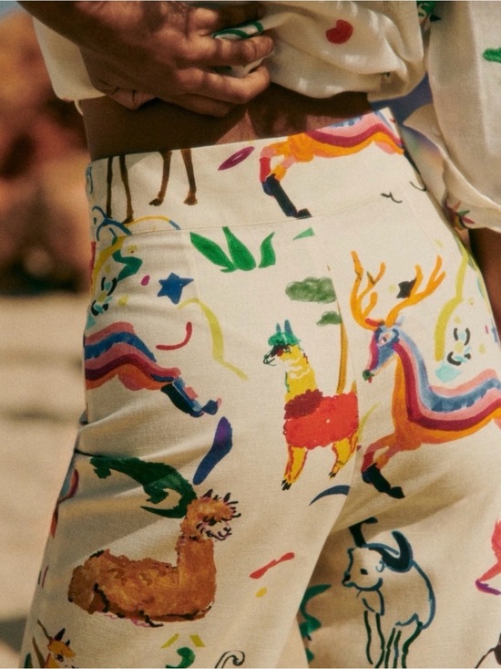 Sezane Pants - 🌿Sézane Jenson trousers G. Kero print - size 6 or 38 - NWT